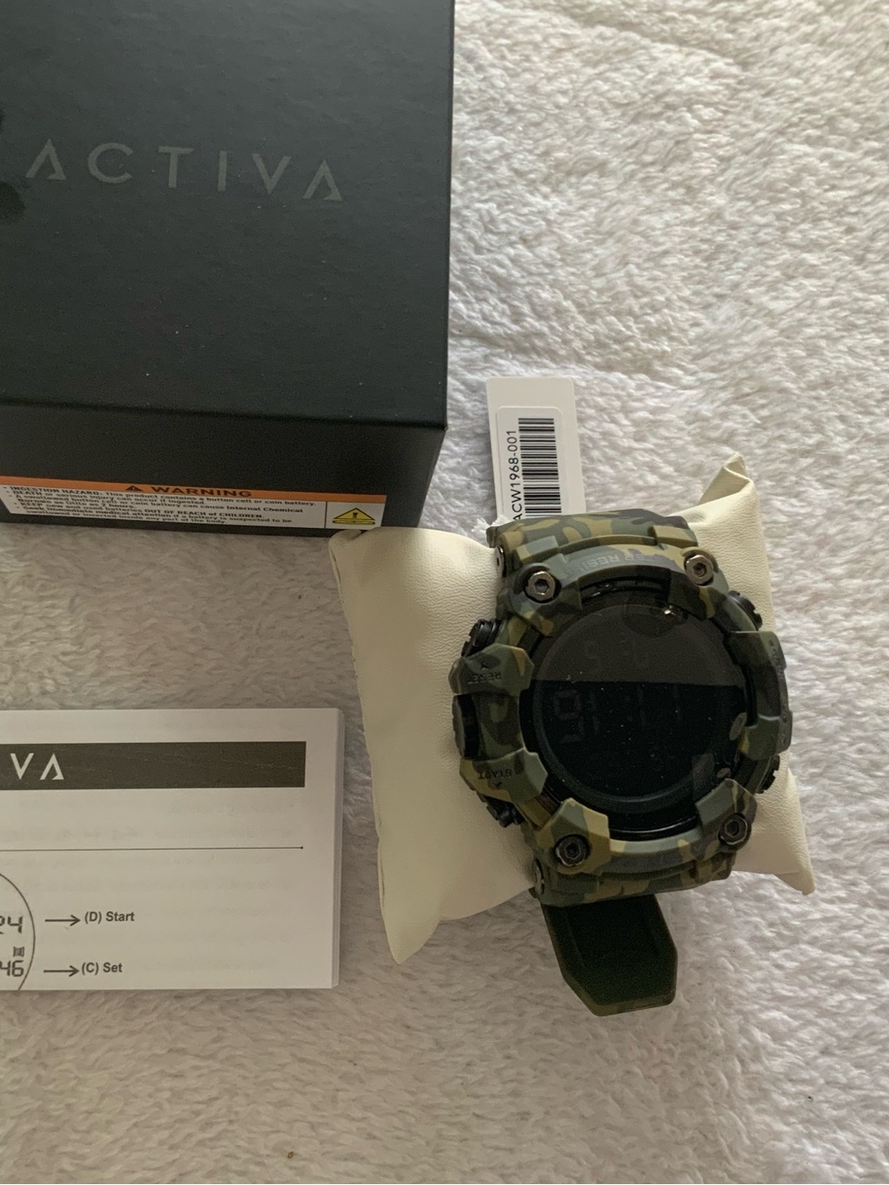 Ativa Camouflage Outdoor Smartwatch - Olive Green new with box. SKU 3157